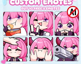 Custom Chibi Emotes for VTubers and Streamers