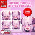 Custom Twitch Emotes Or Kick Emotes | Twitch Emote for streamer Twitch, Facebook, Discord | Cute Chibi anime style | Twitch Emotes, Anime product logo
