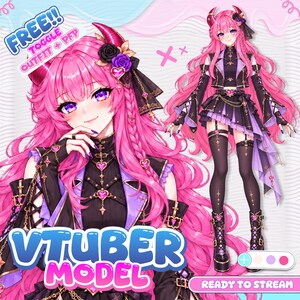 Custom Live2D VTuber Model with Art and Rigging