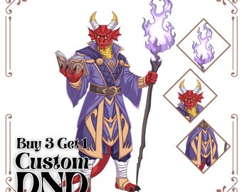 Custom DND Character Portrait Commission, Fantasy RPG Art, Dungeons Dragons Commission
