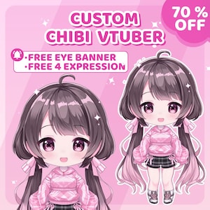 CUSTOM CHIBI VTUBER | Benutzerdefiniertes Vtuber-Modell, Live2D-Modell, Vtuber Design, Vtuber-Charakter, Anime Art, Anime-Charakter, Chibi Vtuber-Modell