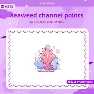 Sea Coral | Emote | Channel Points | Twitch, YouTube, Discord | Cute, Kawaii | Streamer Graphics, Token, Badges