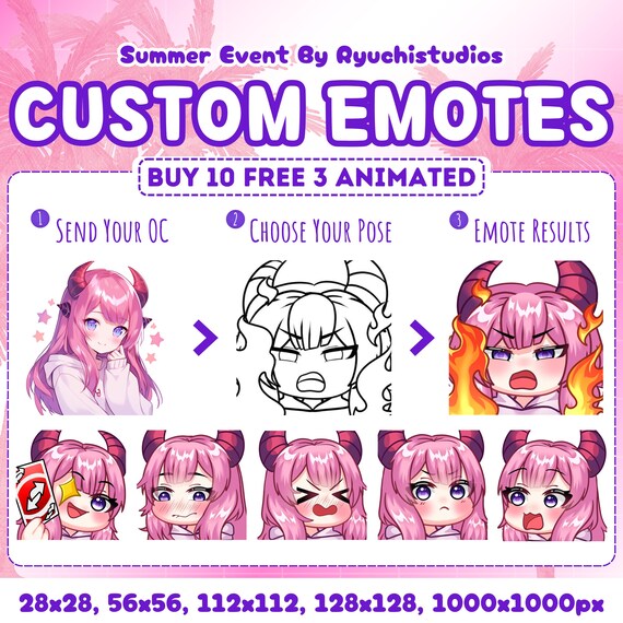 Custom Animated Twitch Emotes | Animal YCH