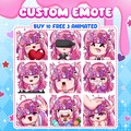 Custom Twitch Emotes Or Kick Emotes | Twitch Emote for streamer Twitch, Facebook, Discord | Cute Chibi anime style | Twitch Emotes, Anime product logo