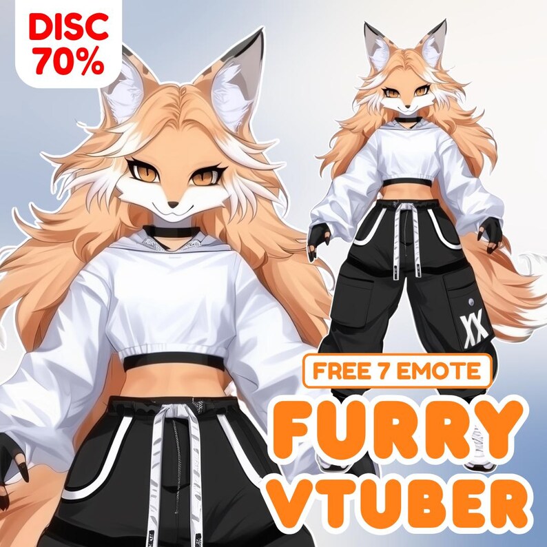 Custom Furry Live2d Vtuber Model: Full Rig & Character Design - Etsy