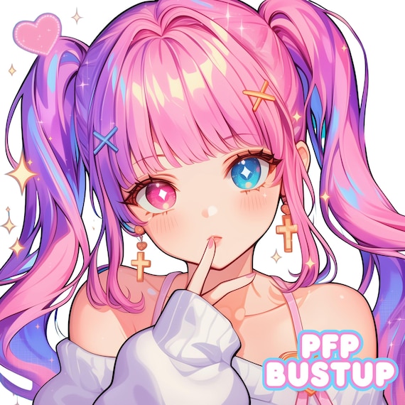 Custom PFP Headshot, Vtuber Avatar, Profile Picture, Kawai Style, Twitch and Discord Proof, PFP Commission