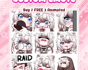 Custom Twitch Emotes for Streamer | Discord and Twitch  Emotes | Cute Custom Emotes | Streamer Emote Pack