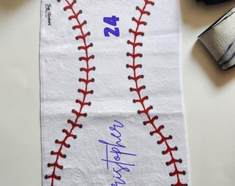 Personalized Baseball Towel practice towel custom name towel baseball number sweat towel Cooling towel Baseball supplies gear sports towel