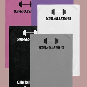 Personalized Barball logo gym towel