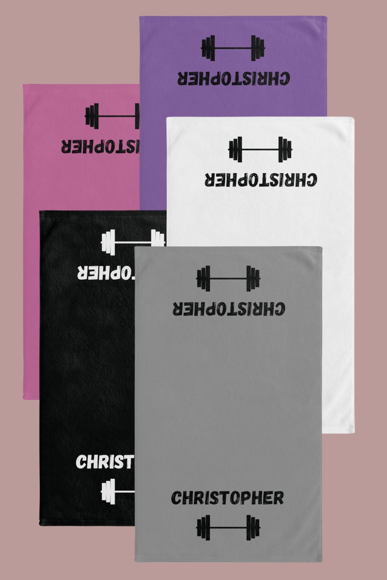 Personalized Barball logo gym towel