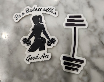 Gym sticker cute gym theme sticker gym sticker for water bottle gym barbell sticker fit girl booty sticker fitness enthusiast sticker laptop