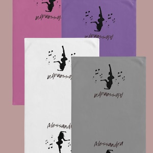 Custom name towel for exercise class Zumba