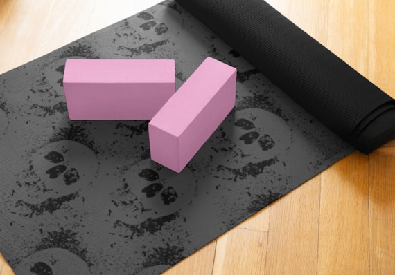 Skull Yoga Mat anti-slip yoga mat rubber bottom full print Skull design exercise floor mat workout class mat thick yoga fitness mat 5 feet
