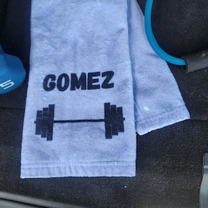 Dumbell gym Class Personalized Gym Towel for sweaty face towel exercise towel yoga towel exercise class towel custom towel workout towel gym