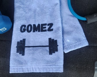 Dumbell gym Class Personalized Gym Towel for sweaty face towel exercise towel yoga towel exercise class towel custom towel workout towel gym