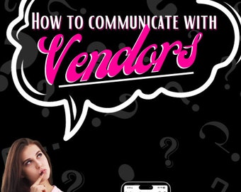 How to communicate with vendors, digital ebook, ebook, done for you, plr