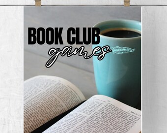 Imprimível do Clube do Livro: 11 jogos editáveis do clube do livro, quebra-gelo de dados, prompts de discussão, iniciadores de conversa e muito mais