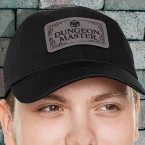 Dungeon Master Dad Hat: Leather Patch D&D Game Master Gift
