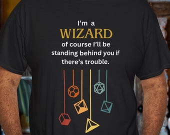 Funny Wizard D&D T-Shirt: Geeky Tabletop Gamer Apparel