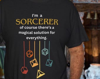 Camiseta divertida de hechicero de D&D: ropa geek para jugadores de TTRPG