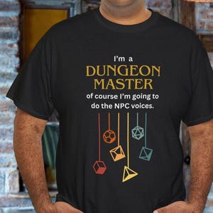 Funny Dungeon Master Shirt: D&D Game Master Tee