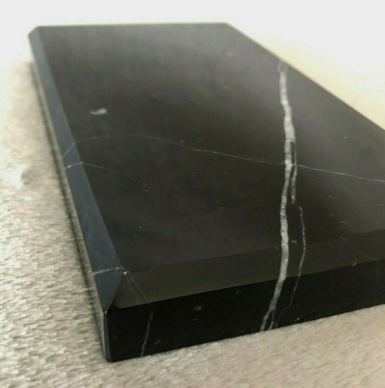 Genuine Black Marble Statue /trophy Base Etsy