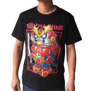 La máquina de juguetes, camiseta de manga corta unisex para niños y familias con cuello redondo, diseño clásico de dibujos animados para imprimir