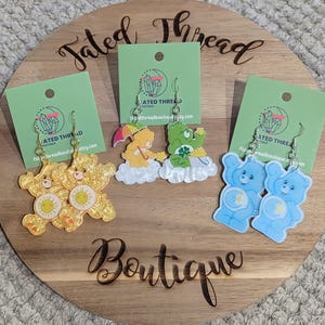 Nostalgia Bears Earrings 14k & Sterling Silver Hooks