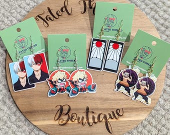 New Anime Earrings 14k & Sterling Silver Hooks