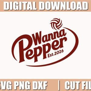 Volleyball Svg, Volleyball Pepper Svg, Cut files for Cricut and Silhouette, instant download, COD080