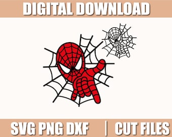 Spiderman Face Svg, Spider-man Love SVG, Spider Web Svg, Hero Svg, Png, Cut files for Cricut and Silhouette, instant download, COD098