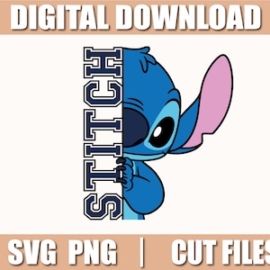 Stitch Svg, Stitch Peeking SVG, Ohana Svg, Cut files for Cricut and Silhouette, Svg, png, instant download, COD093