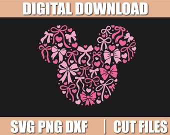 Coquette Bow Mouse Svg, Coquette Bow Svg, Png, Cut files for Cricut and Silhouette, instant download, COD072