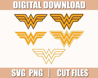 Wonder Logo Svg, Woman Logo Png, Cut files for Cricut Svg, png, instant download, COD161