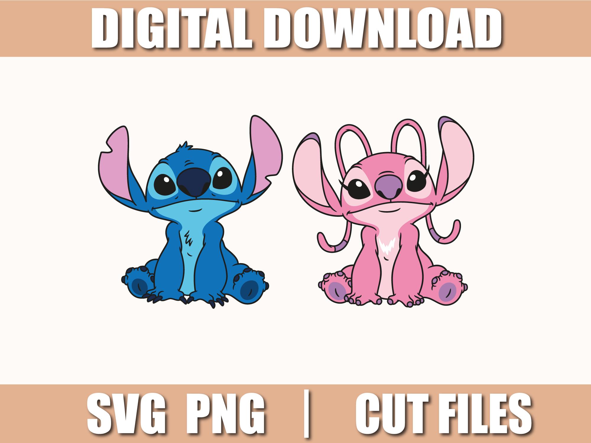 Stitch Svg, Angel Svg, Stitch Couple Svg, Cut files for Cricut, instant download, COD112
