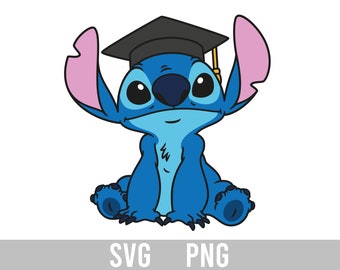 Stitch Svg, Graduation Svg, Cut files for Cricut, Svg, png, instant download, COD020