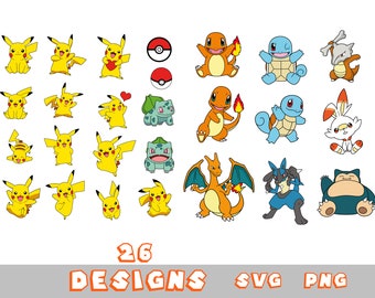 Poke Svg, Best Clipart Svg, Battle Svg, Characters SVG, Cut files for Cricut, Svg, png, instant download, #013