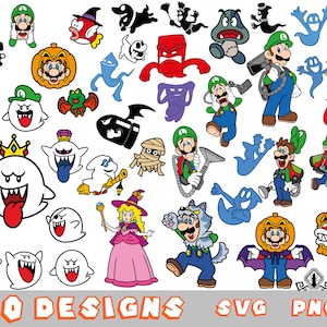 Halloween Retro Games Svg, Halloween Svg, Boo Svg, Characters SVG, Cut files for Cricut, Svg, png, instant download, #009