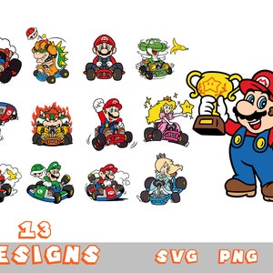 Racing Retro Games, Kart Svg, Characters SVG, Cut files for Cricut, Svg, png, instant download, #005