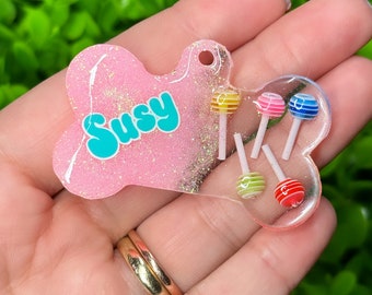 Lollipops pet tag dog