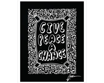 Give Peace A Chance Rocheputter Vinyl Decals BLACK EDITION