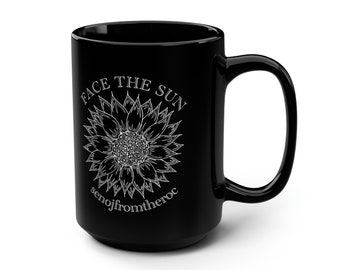 Face The Sun™ Rocheputter BLACK EDITION Mug, 15oz