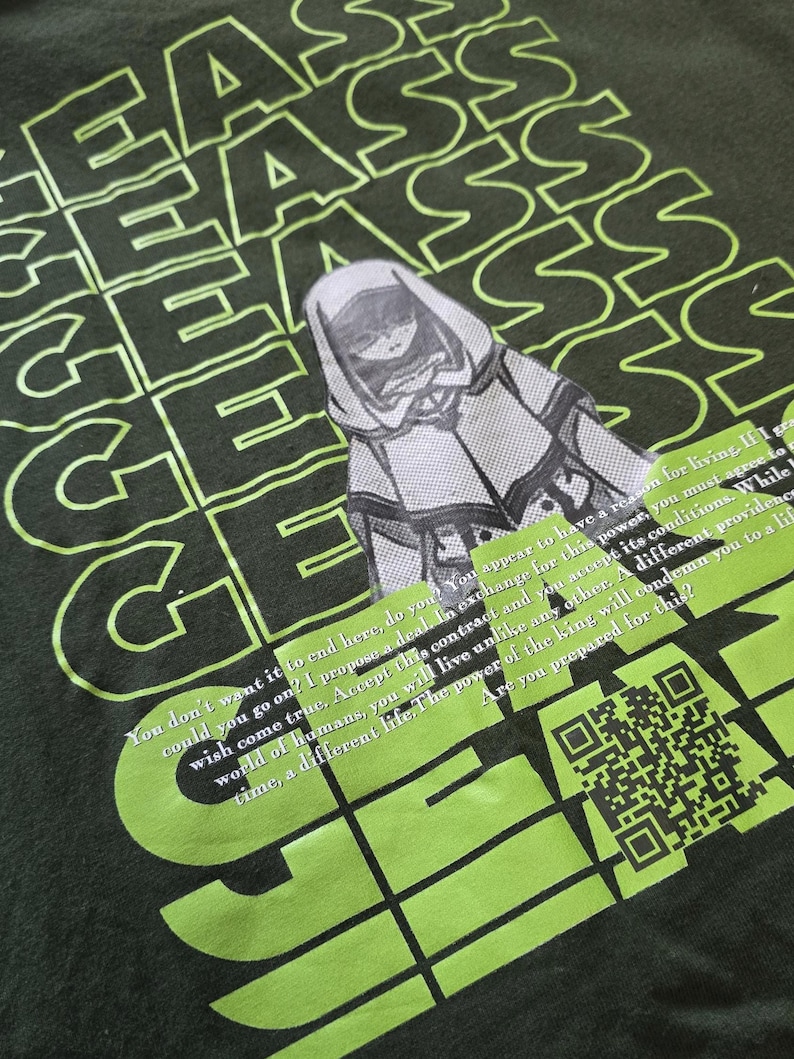 Geass | Streetwear-T-shirt met augmented reality | Op anime geïnspireerde kledingmerchandise | Cadeaus voor hem/haar | Kwaliteitsontwerp afbeelding 2