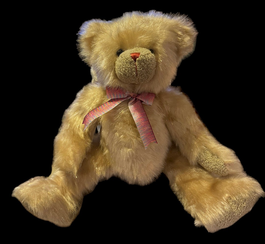 Goffa Teddy Bear Plush Stuffed Animal Huge 26sparkly Fur Tan Etsy