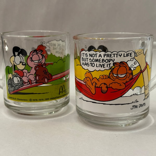 1978 McDonalds Garfield Mugs