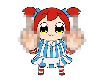 Popuko At Wendy's- Glossy Sticker