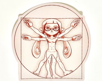 Vitruvian Inkling Splatoon Sticker