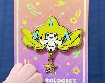 Jirachi | Star Pokemon Enamel Pin With Dangling Star Piece