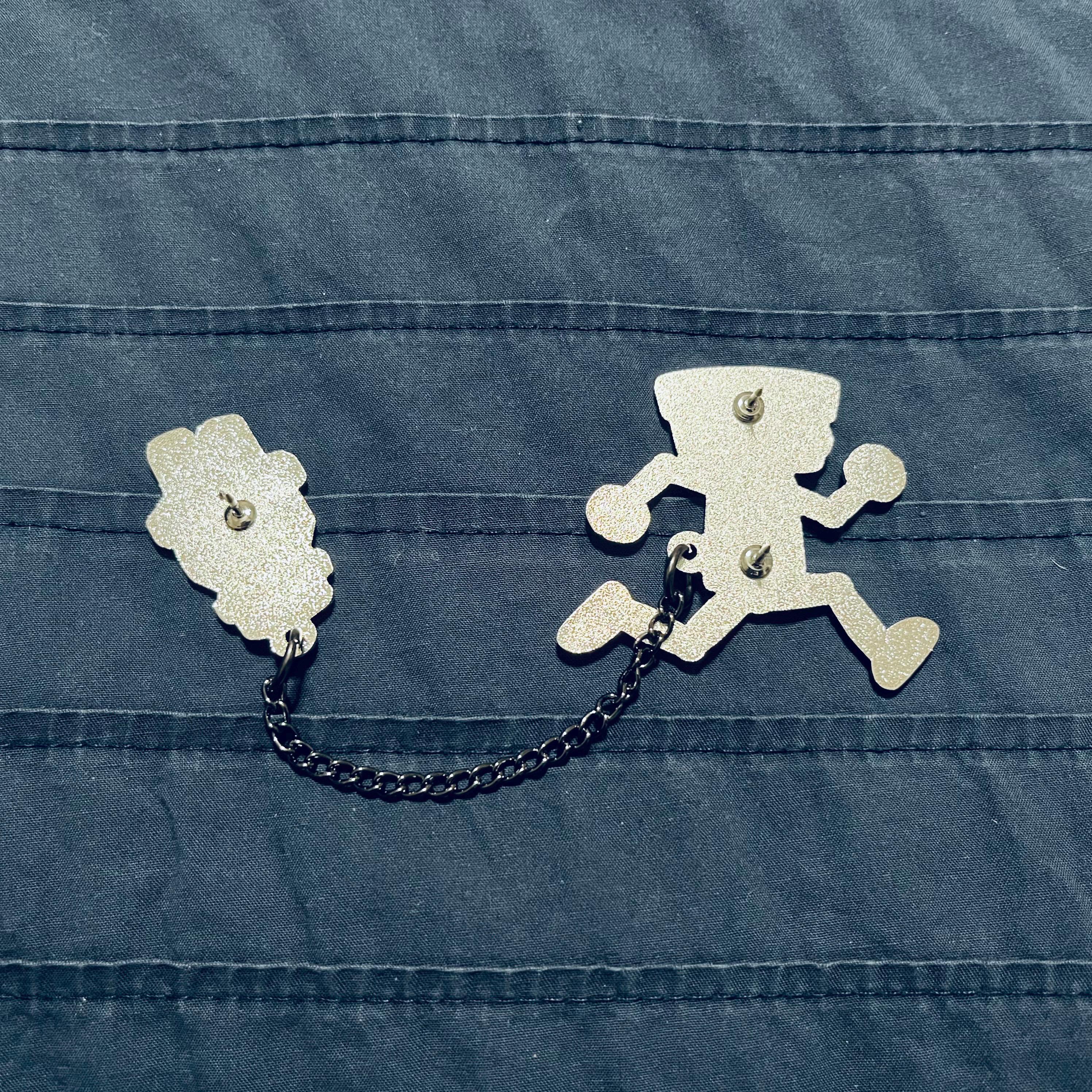 Repo Chibi Pin CHIBI-ROBO! Silver Enamel Pin With Chain - Etsy