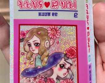 SPARKLY Holographic Splatoon Yuri GL Manga Fangirl Comic Sticker